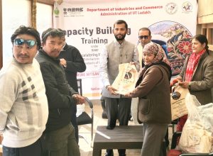 DC Changthang launches NIFT skill upgradation at Phobrang, hands over CFC to SHGs; directs winter stocking of essential commodities at Cooperative shops.