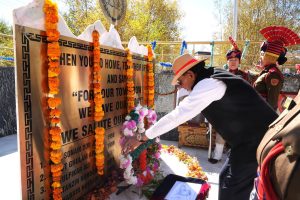 L-G VK Saxena pays homage to police martyrs on Police Commemoration Day in Leh.