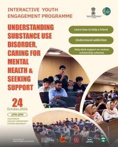 Ladakh to Organise Interactive Student Awareness Programme on Substance Use and Mental Health at Panjab University, Chandigarh.
