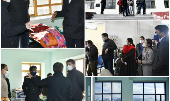 C Gyalson and DC Shrikant visits SNM Hospital and LHF Leh; Reviewed preparedness at the hospitals