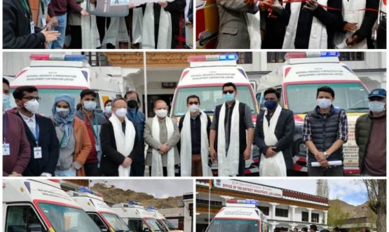 NHIDCL donates 4 Critical Care Ambulances to UT Ladakh