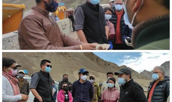 CEC Leh and MP Ladakh visits Khaltsi Reviews medical facilities and Covid situation