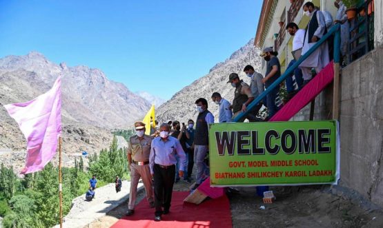 LG Mathur visits Government Model Middle School Biathang Shilikchay, KV Trespone (1)