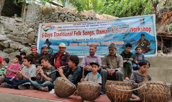 7 day traditional folk music workshop by the LAACL Kargil concludes at Garkone (1)