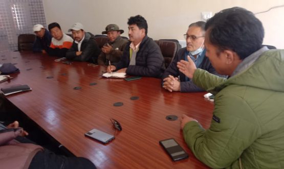 EC Tashi convenes meeting to discuss issues of religious monuments coming under road realignment of NH 301 (1)