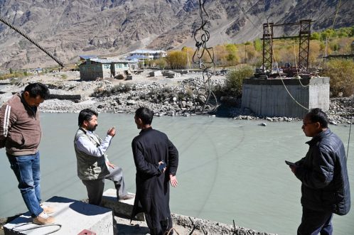 EC Syed Abass takes stock of pace of progress on road construction works at Sankoo, Tai Suru (1)