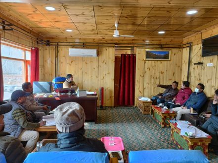 EC Mohsin Ali takes stock of status of compensation works related to damage caused by snowfall in Shakar-Chiktan, Shargole (2)