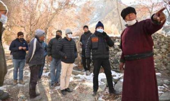 Secretary Mehboob Ali Khan inspects BADP projects at Kukshoo, Dargo (2)