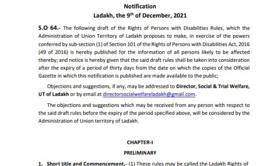 Ladakh Rights of Persons with Disabilities