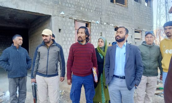 DC Santosh visits under construction site of EVMVVPAT Ware house Kurbathang (2)