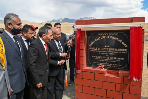 Chief Justice Pankaj Mithal lays foundation stone of District Court Complex Kargil (2)