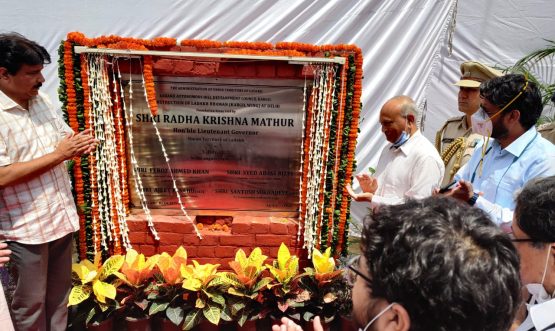 LG Mathur lays foundation stone of Ladakh Bhawan Kargil wing at Dwarka Delhi (1)