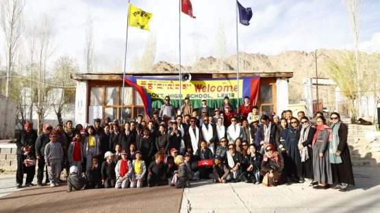 DC Leh Santosh Sukhdeve Distributes Archery Equipment at Government School Likir.