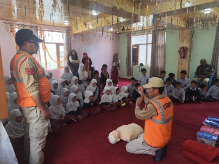 The District Administration, Kargil, in collaboration with the District Police and UT Disaster Response Force (UTDRF), Kargil, organized Disaster Management awareness camps on Wednesday at Middle School Chutuk and High School Minjee.