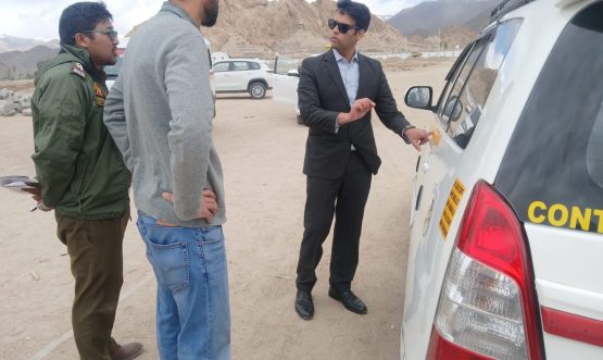 Secretary Transport Conducts Inspection of Vehicle Fitness Certification Drive at Choglamsar, Reviews RTO Office and Transport Control Room Readiness.