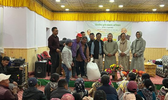 Highest Altitude KVK Nyoma launches Viksit Krishi Sankalp Abhiyaan from Vibrant village.