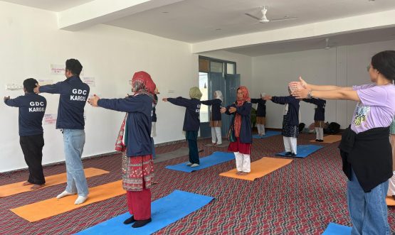 Yoga Skill Department GDC Kargil Celebrates Yoga Week.