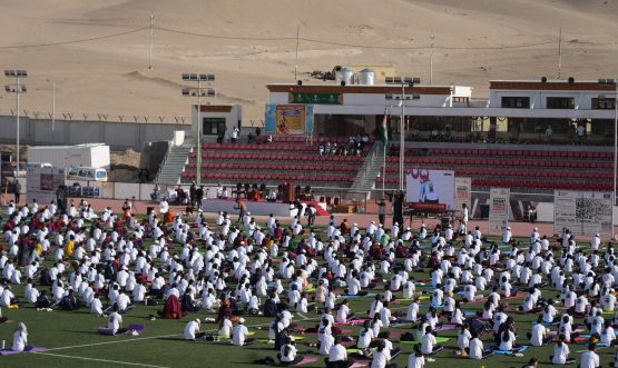 11th International Day of Yoga Celebrated in Leh.