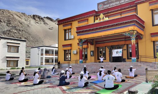 International Yoga Day celebrated at PHC Thiksay.