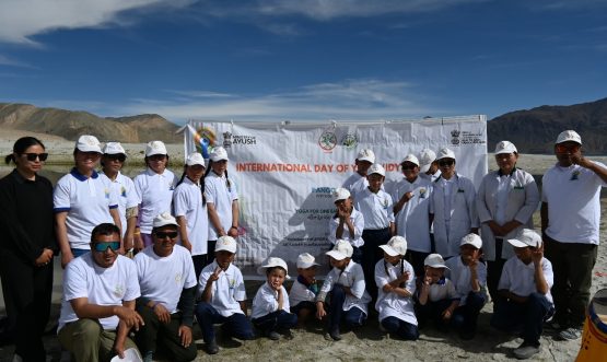 Harmony at High Altitude: International Day of Yoga (IDY) 2025 at Pangong Lake.