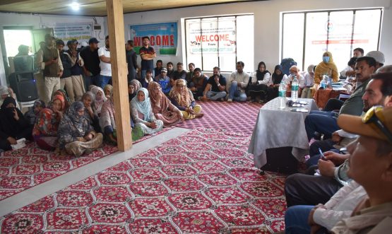 Dharti Aaba Janbhagidari Abhiyan camp held at Bhimbet, Drass.