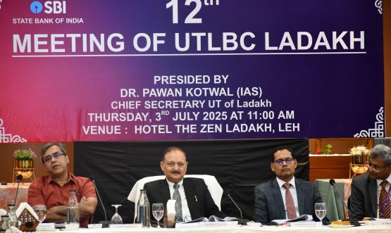Reviews banking performance and sectoral initiatives in Ladakh.