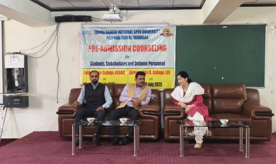 IGNOU Regional Director Visits GDC Kargil, Holds Induction and Counseling Session.