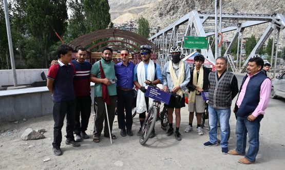 ADC Kargil Flags Off Cycle Ride from Heritage Iqbal Bridge to Batalik.