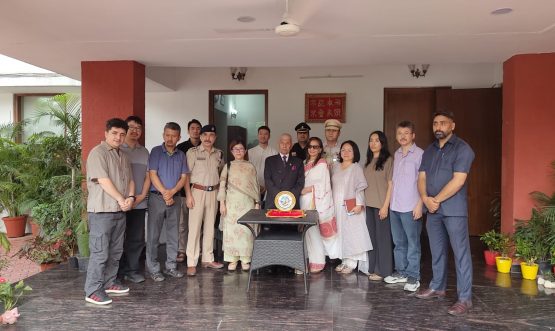 Hon’ble Lt Governor Brig (Dr) BD Mishra (Retd) launches logo of Mudu Unna (Soft Wool) Pashmina Ladakh for women’s SHGs of Ladakh in New Delhi.