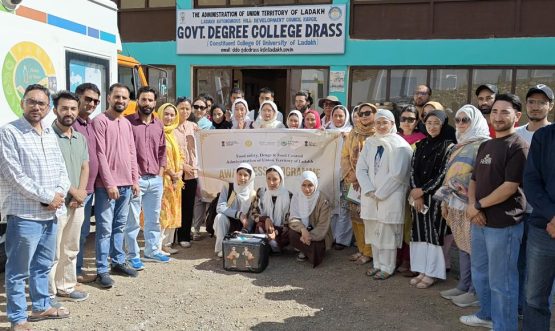 Food Safety Awareness and Testing Programme Conducted at GDC Drass by Food Safety on Wheels (FSW).