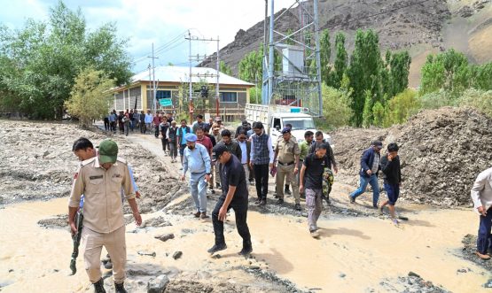CEC Kargil Inspects Flood-Affected Areas of Samrah and Kukarchey Chiktan; Issues On-Spot Directions for Immediate Restoration Measures.