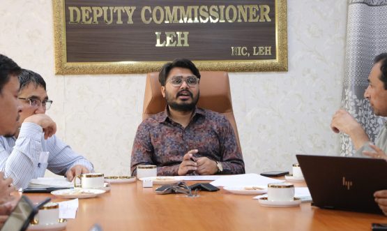 DC Leh convenes meeting to access status of various projects under District Capex Budget.