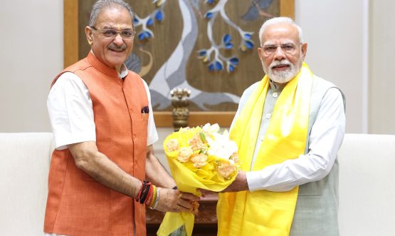 LG Kavinder calls on Hon’ble Prime Minister Narendra Modi in New Delhi.