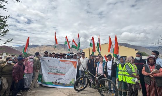 Singe Tsangspo Tsangde Lasgul – Clean Up Indus River Campaign” Successfully Conducted in Nyoma Sub Division.