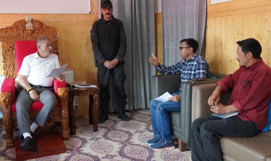 Hon’ble LG Kavinder with MP Ladakh Mohd Haneefa Jan