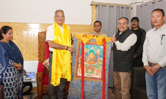 Hon’ble LG Kavinder with CIBS Vice Chabcellor Prof Rajesh Ranjab and Administrative Secretary Bhanu Prabha