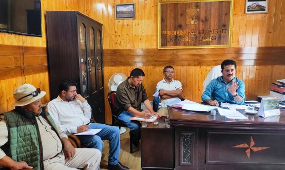 Incident Commander/SDM Khaltse convenes a meeting on Mock Drill Exercise.