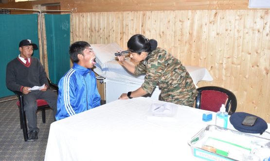 COMPREHENSIVE HEALTH CAMP FOR STUDENTS AT TANGTSE – A COMMUNITY WELFARE INITIATIVE BY INDIAN ARMY DOCTORS.