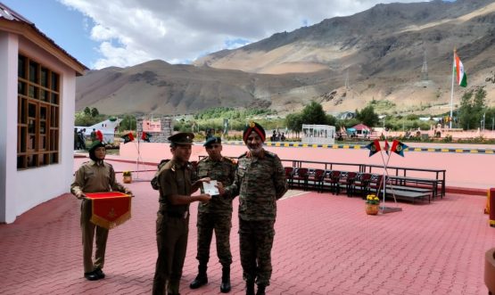 Lt. Dr. Mohmad Hussain of Kargil Honoured with DG NCC’s Commendation Card.
