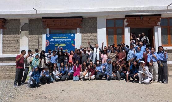 a career counselling session regarding Chartered Accountancy the course was conducted by the Department of Commerce, EJM College Leh in collaboration with Institute of Chartered Accountants of India (ICAI), New Delhi at EJM College Leh.