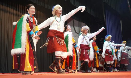 A group perfroming jabro dance during International Performing Arts Festival 2025