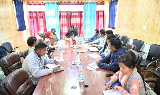 EC Er. Punchok Tashi Reviews RDD projects in Zanskar.