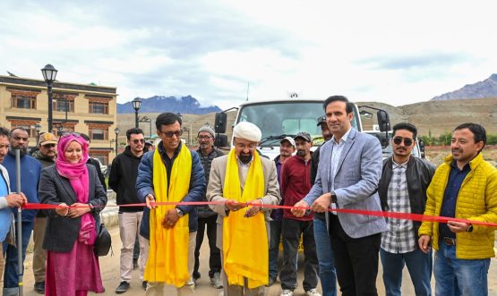 CEC Kargil Flags Off Garbage Collection Vehicles to Strengthen Waste Management in the District.