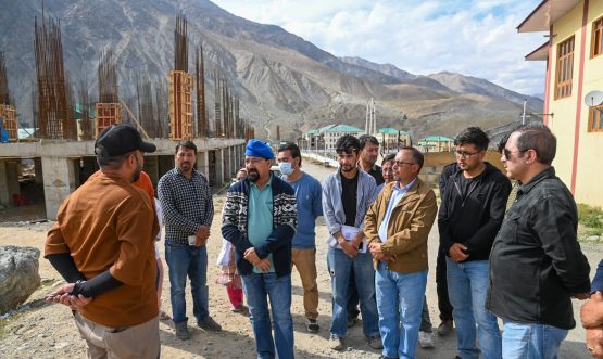 CEC Kargil inspects developmental works at District Hospital Kargil.
