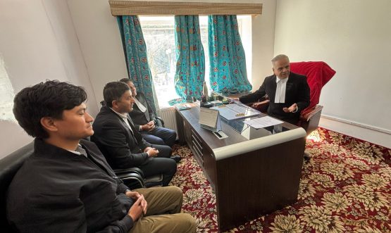 President Bar Association Kargil Meets CAT Judicial and Administrative Members.