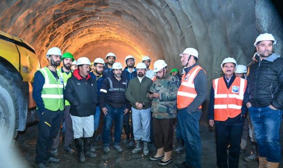 CEC Kargil Dr. Mohd. Jaffer Akhoon Reviews Winter Preparations and Inspects Progress at Zojila Tunnel.