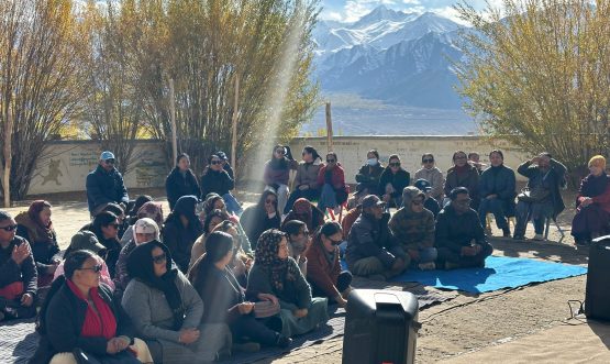 Education Department Officials engage with parents and teachers at Model School, Saboo.