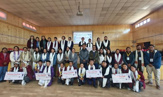A District level Science and Math's quiz competition-2025 for both senior and junior categories was organized in the Exhibition Hall of DIET Leh.