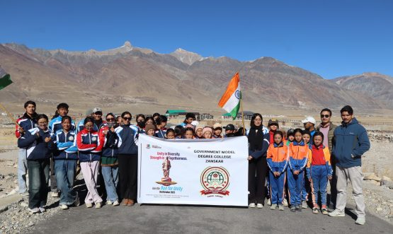 GDC Zanskar Observes Rashtriya Ekta Diwas with a Unity Walk and Pledge Ceremony.