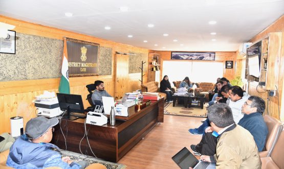 DC Leh Chairs Meeting on Telecom Connectivity Issues in Leh District.